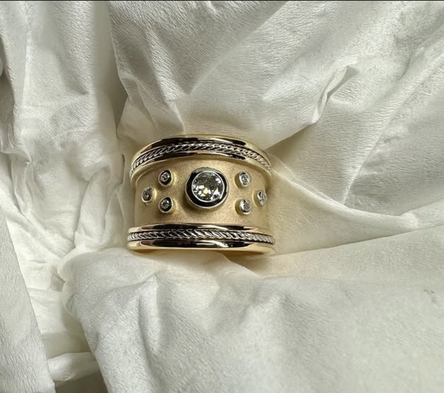 Custom gold ring — polished and refinished